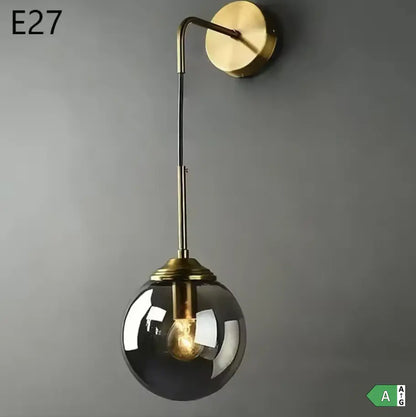 Applique Murale Design en Métal et Verre pour Chambre