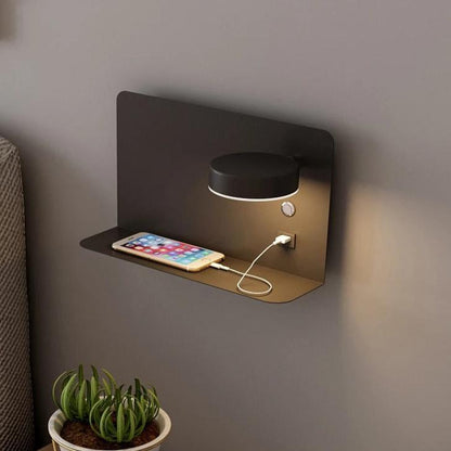 Applique Liseuse Murale avec Port USB – Noir ou Blanc