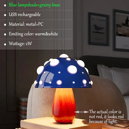 Lampe Champignon Design – Éclairage Tactile Rechargeable