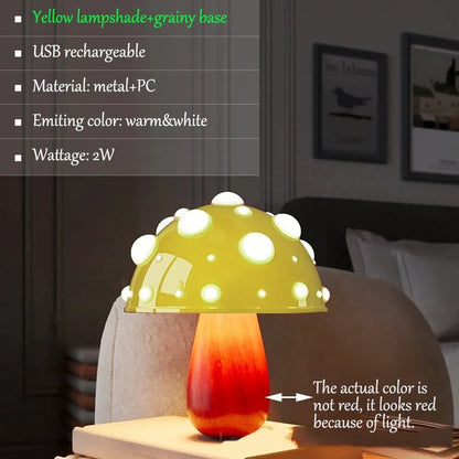 Lampe Champignon Design – Éclairage Tactile Rechargeable