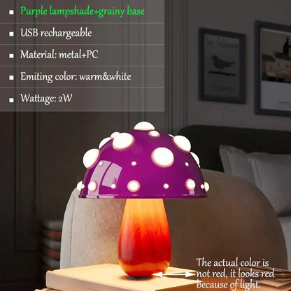 Lampe Champignon Design – Éclairage Tactile Rechargeable