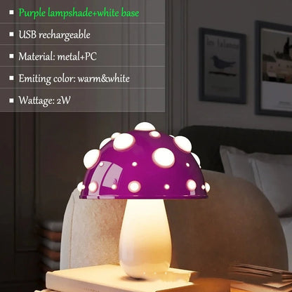 Lampe Champignon Design – Éclairage Tactile Rechargeable