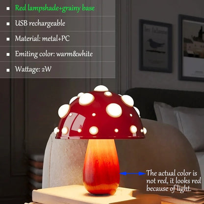 Lampe Champignon Design – Éclairage Tactile Rechargeable