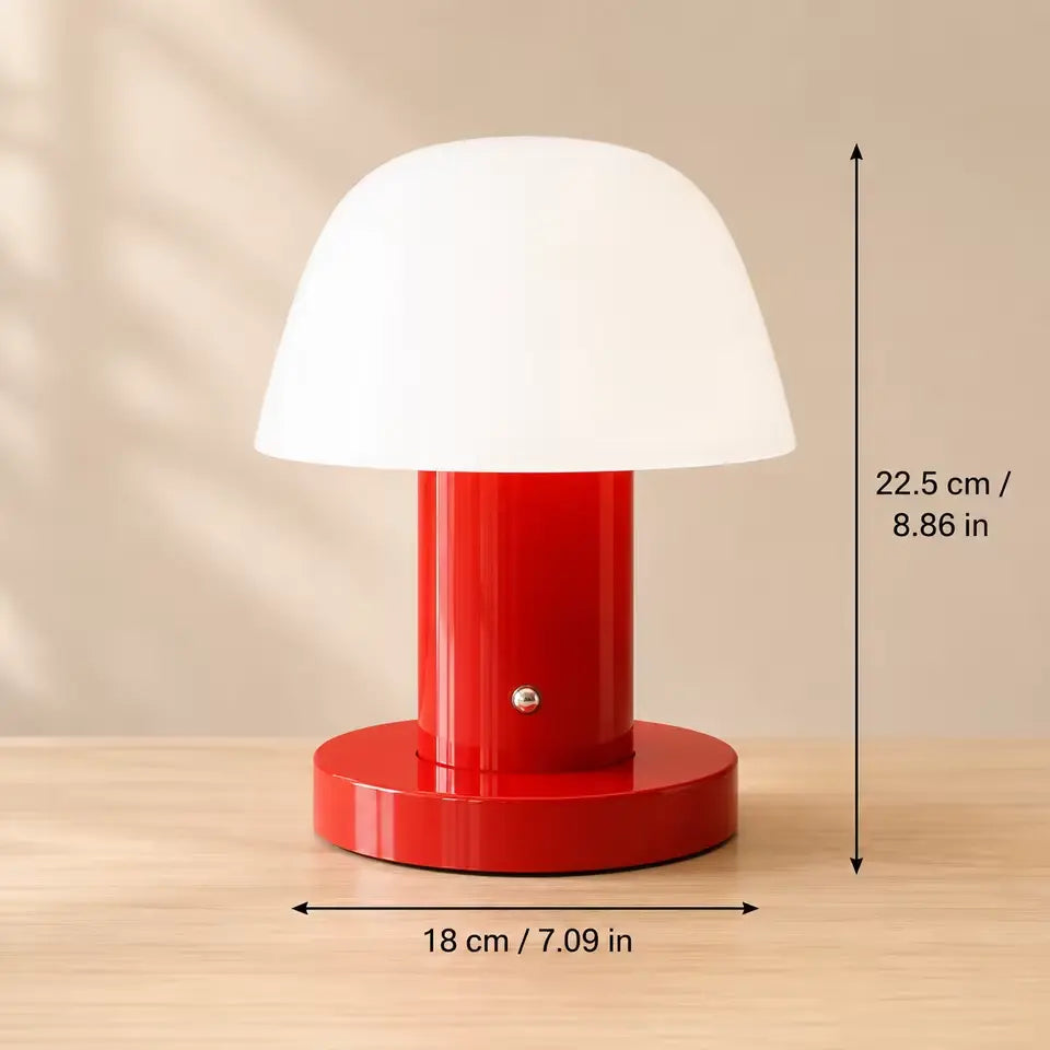 Lampe de Chevet Champignon sur Piles avec Variateur