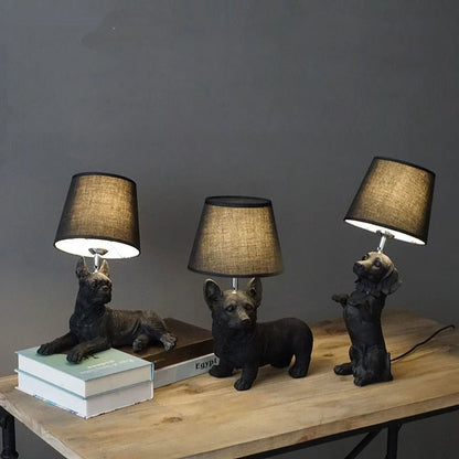 Lampe Chien en Résine – Luminaire Décoratif Animal