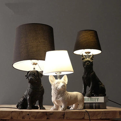 Lampe Chien en Résine – Luminaire Décoratif Animal