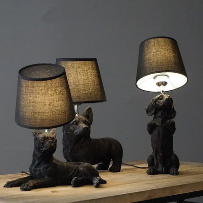 Lampe Chien en Résine – Luminaire Décoratif Animal