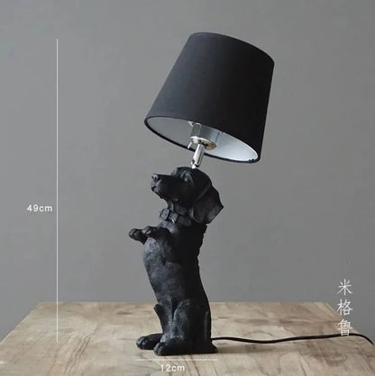 Lampe Chien en Résine – Luminaire Décoratif Animal