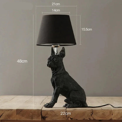 Lampe Chien en Résine – Luminaire Décoratif Animal