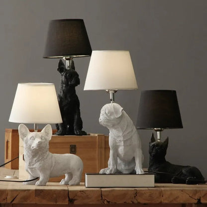 Lampe Chien en Résine – Luminaire Décoratif Animal