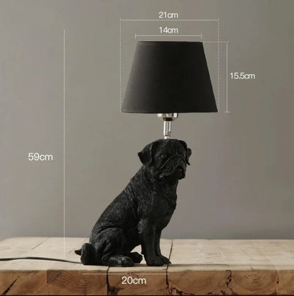 Lampe Chien en Résine – Luminaire Décoratif Animal