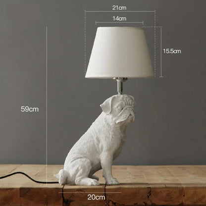 Lampe Chien en Résine – Luminaire Décoratif Animal