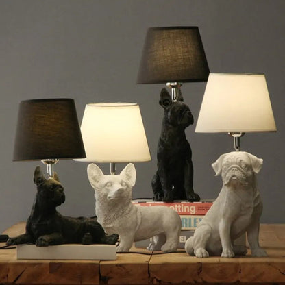 Lampe Chien en Résine – Luminaire Décoratif Animal