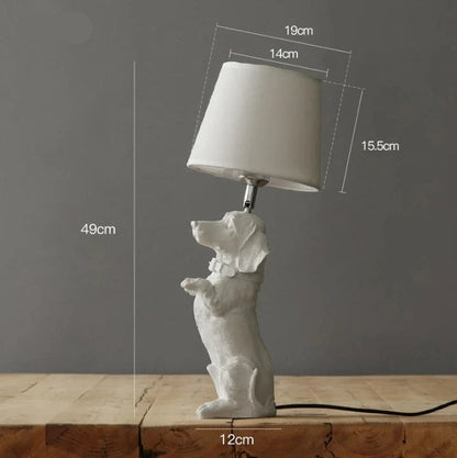 Lampe Chien en Résine – Luminaire Décoratif Animal