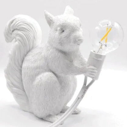 Lampe Écureuil en Résine – Décoration Nature