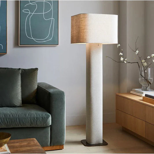 Lampadaire en tissu – Design contemporain et lumière douce