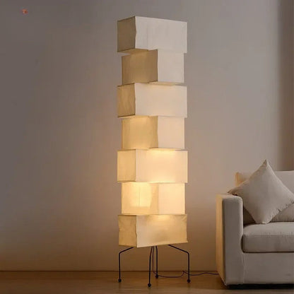 Lampadaire Japonais en Papier de Riz – Style Zen
