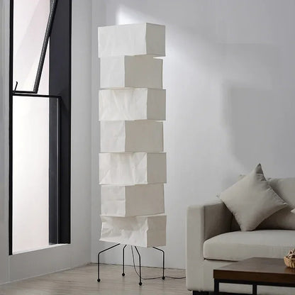 Lampadaire Japonais en Papier de Riz – Style Zen