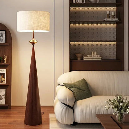 Lampadaire Design en Bois Massif – Pied de Lampe Salon