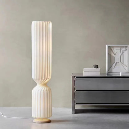 Lampadaire Design Tissu Plissé – Éclairage Sculptural
