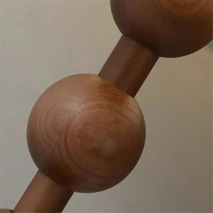 Lampadaire sur Pied en Bois avec Abat-jour Tissu