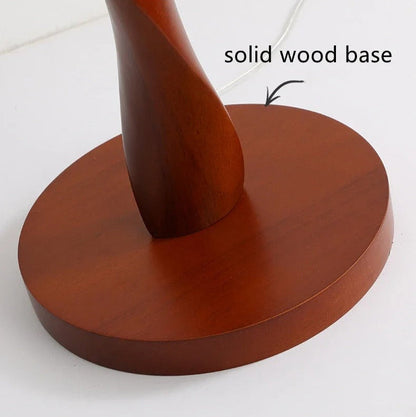 Lampadaire Vintage en Bois Massif – Style Années 70
