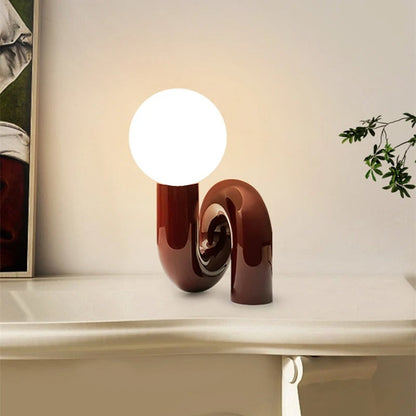 Lampe à Poser Design Italien en Résine et Verre