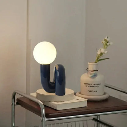Lampe à Poser Design Italien en Résine et Verre