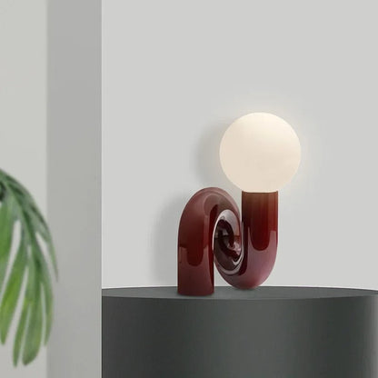 Lampe à Poser Design Italien en Résine et Verre
