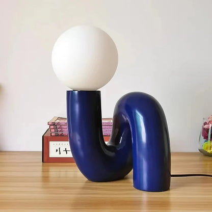 Lampe à Poser Design Italien en Résine et Verre
