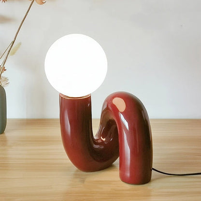 Lampe à Poser Design Italien en Résine et Verre