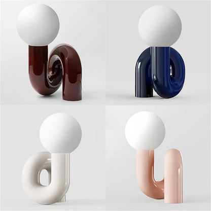 Lampe à Poser Design Italien en Résine et Verre
