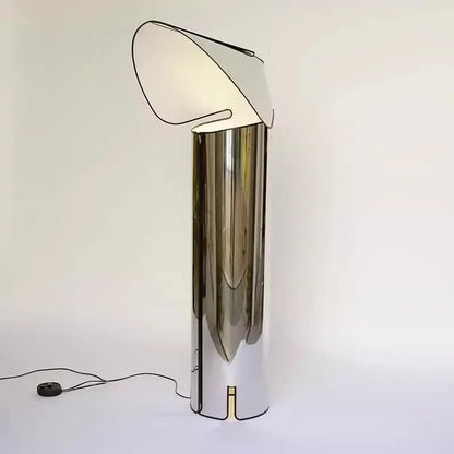 Lampe à Poser Design en Acier Inoxydable et Tissu