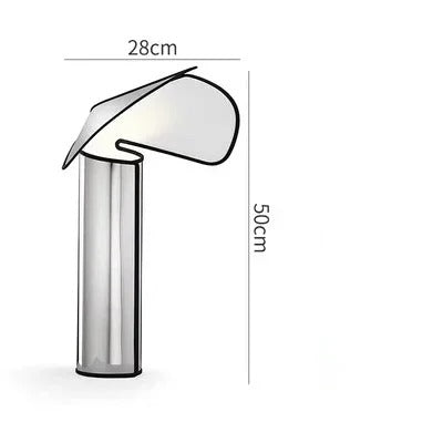 Lampe à Poser Design en Acier Inoxydable et Tissu