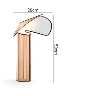 Lampe à Poser Design en Acier Inoxydable et Tissu
