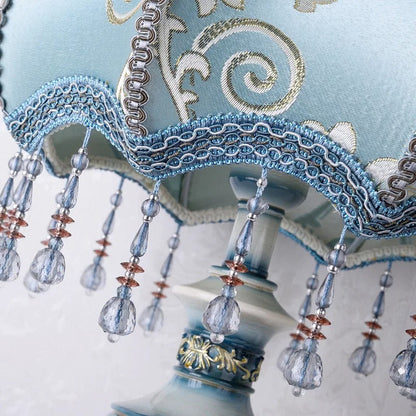 Lampe de Chevet Baroque en Résine et Tissu