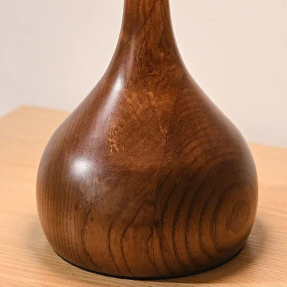 Lampe de chevet en bois massif et verre