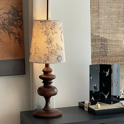 Lampe de chevet en bois vintage – Style intemporel