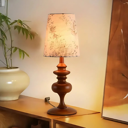 Lampe de chevet en bois vintage – Style intemporel