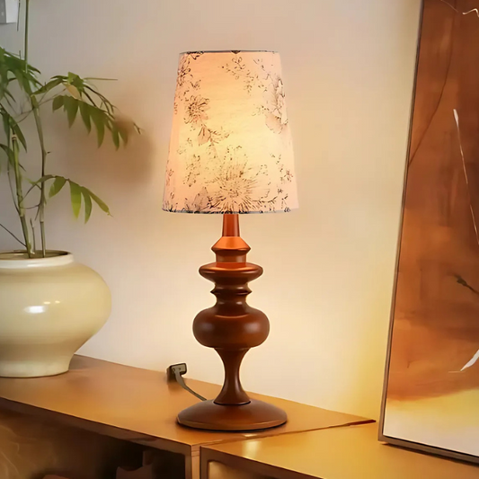 Lampe de chevet en bois vintage – Style intemporel