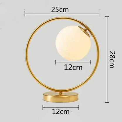 Lampe Boule en Métal Doré et Verre – Éclairage Décoratif