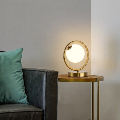 Lampe Boule en Métal Doré et Verre – Éclairage Décoratif