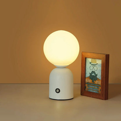 Lampe Boule Vintage à Poser – Tactile et Sans Fil