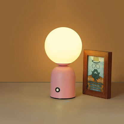 Lampe Boule Vintage à Poser – Tactile et Sans Fil