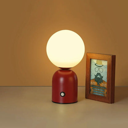 Lampe Boule Vintage à Poser – Tactile et Sans Fil