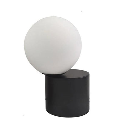 Lampe de Chevet Boule en Verre et Métal Doré