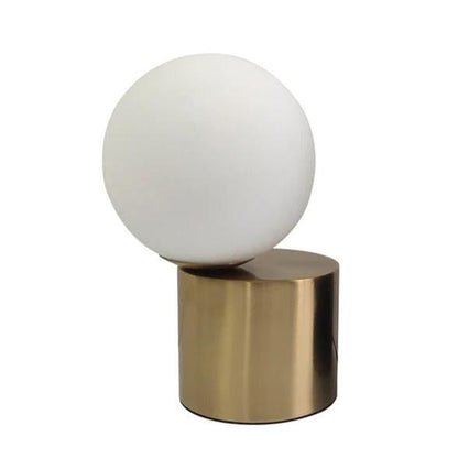 Lampe de Chevet Boule en Verre et Métal Doré