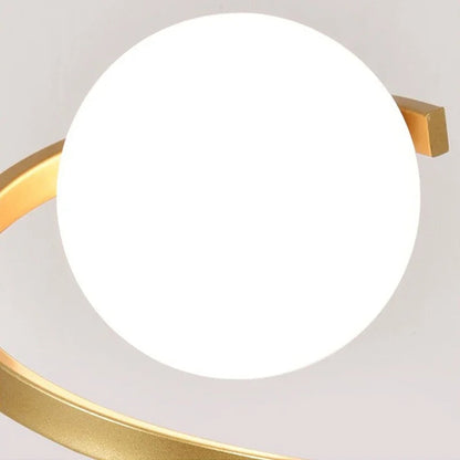Lampe Boule Design en Métal – Noir ou Doré