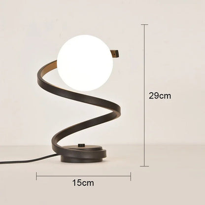 Lampe Boule Design en Métal – Noir ou Doré