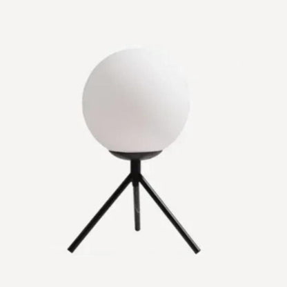 Lampe Boule sur Pied Trépied Doré et Globe en Verre